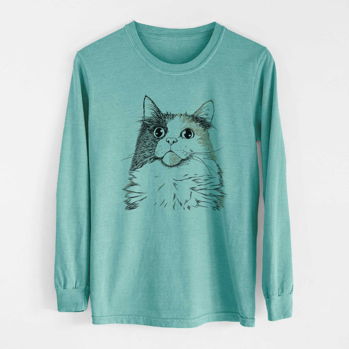 Bare Greta the Calico Cat - Heavyweight 100% Cotton Long Sleeve