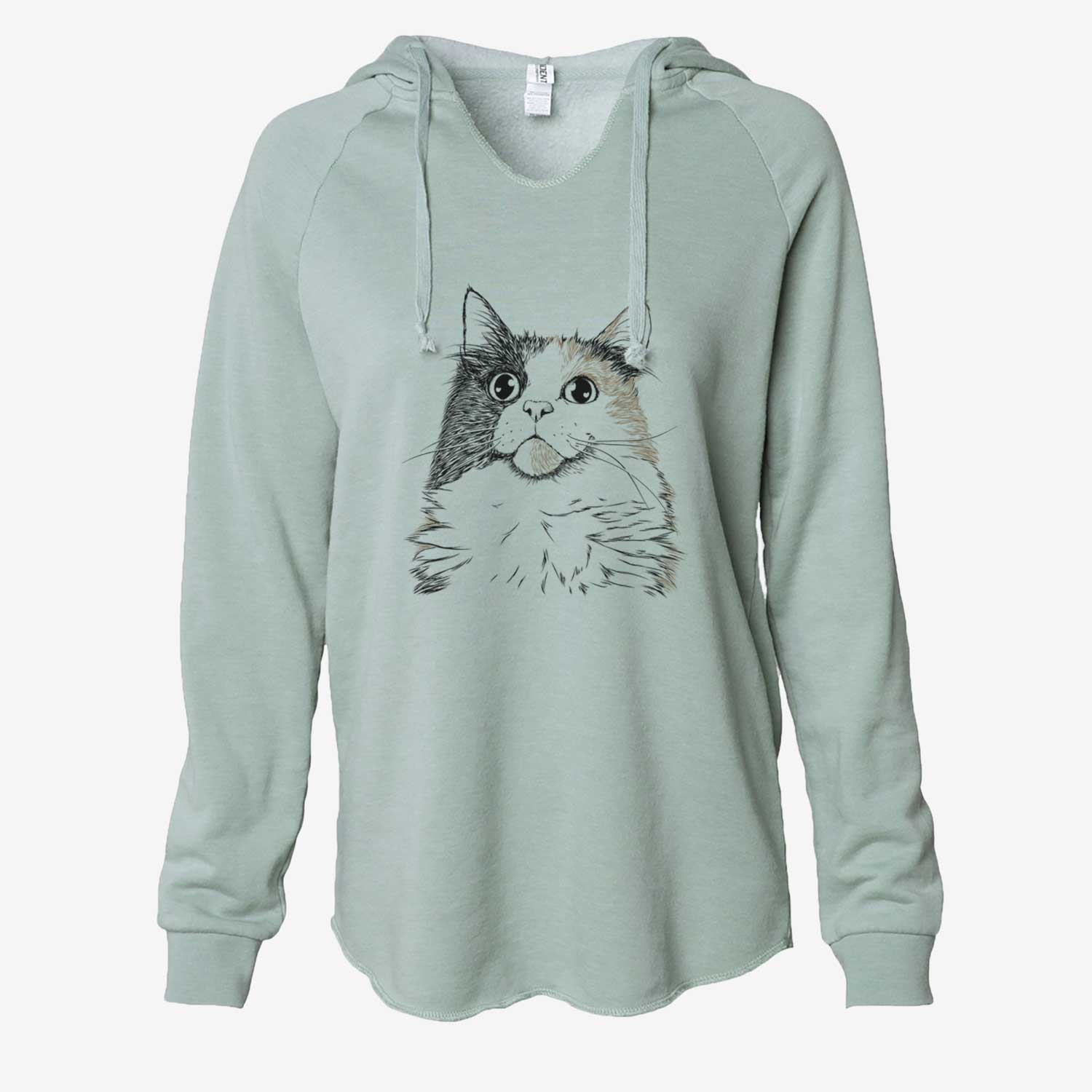 Greta the Calico Cat - Cali Wave Hooded Sweatshirt