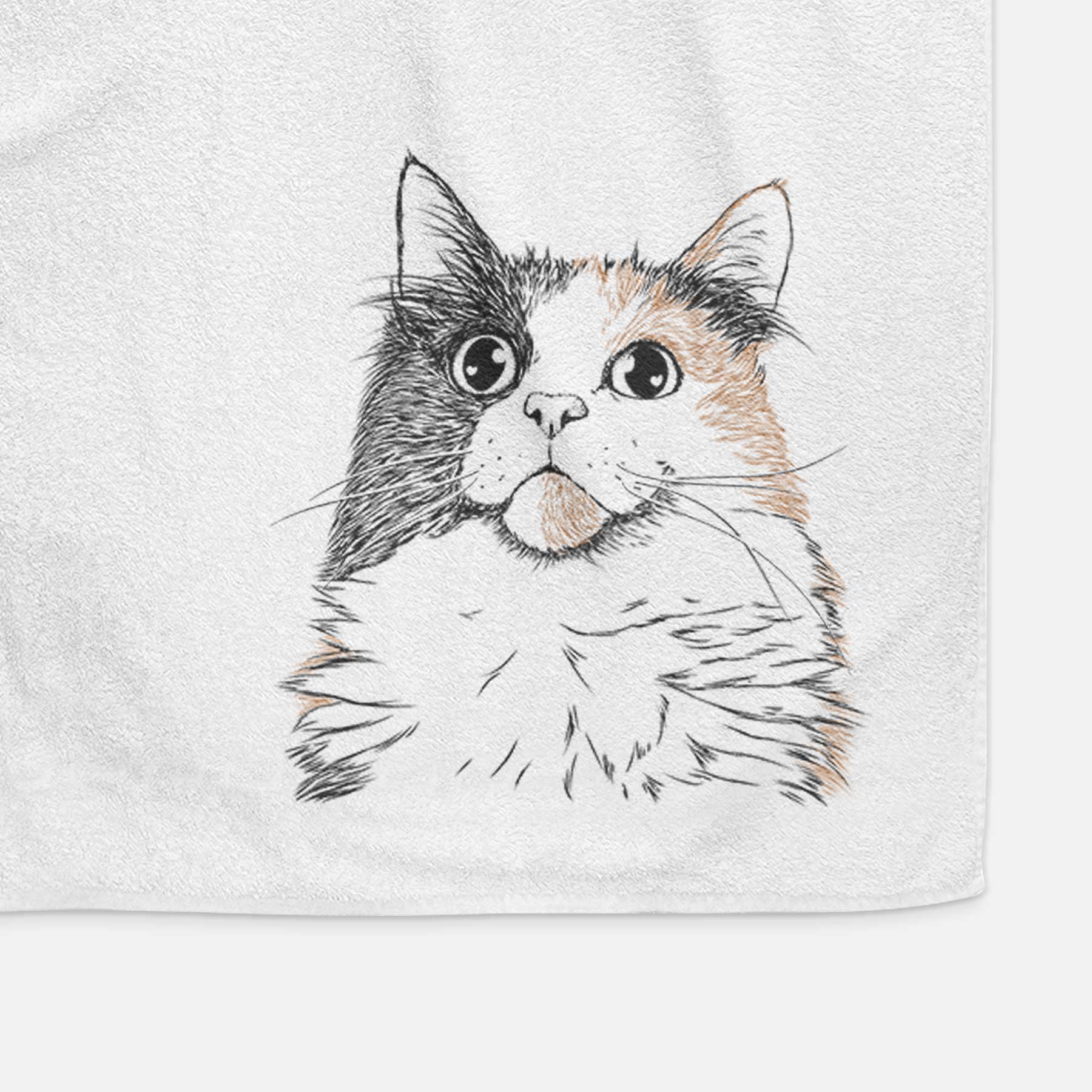 Greta the Calico Cat Decorative Hand Towel