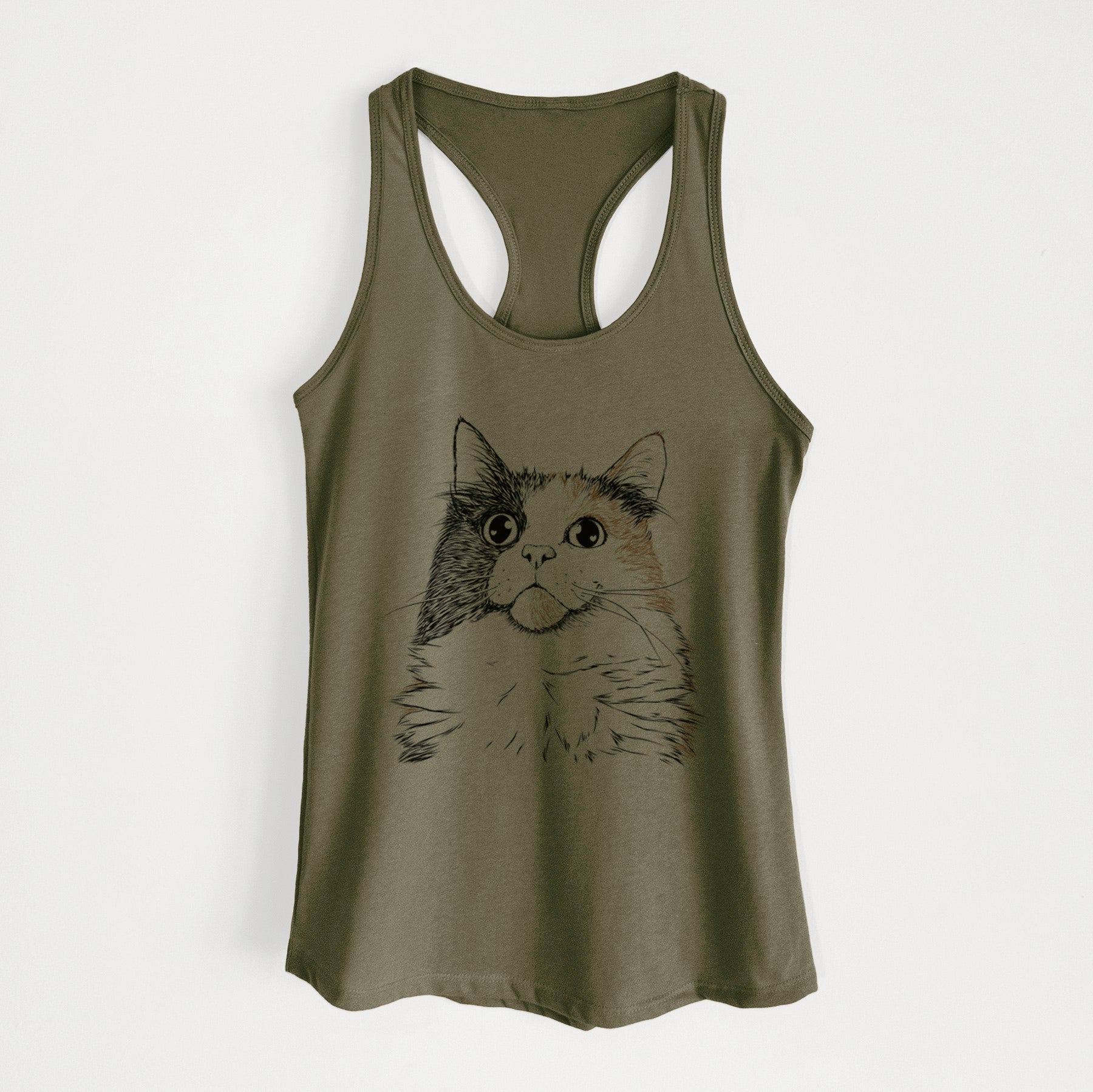 Greta the Calico Cat - Women's Racerback Tanktop