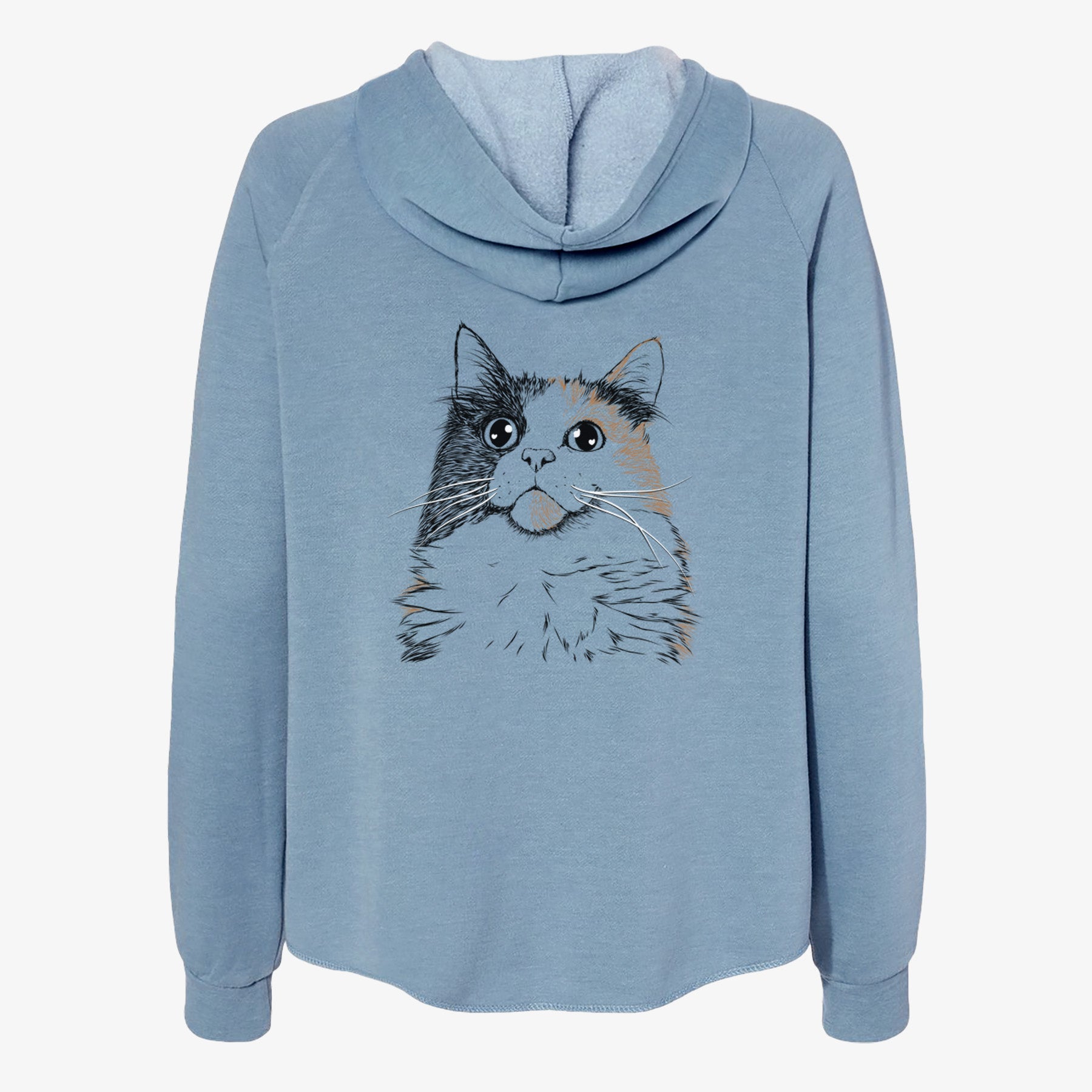 Greta the Calico Cat - Women's Cali Wave Zip-Up Sweatshirt