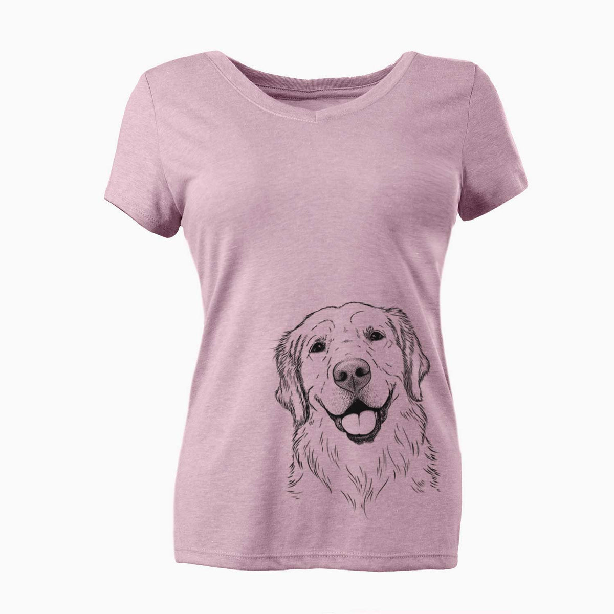 Bare Griffin the Golden Retriever - Women's V-neck Shirt