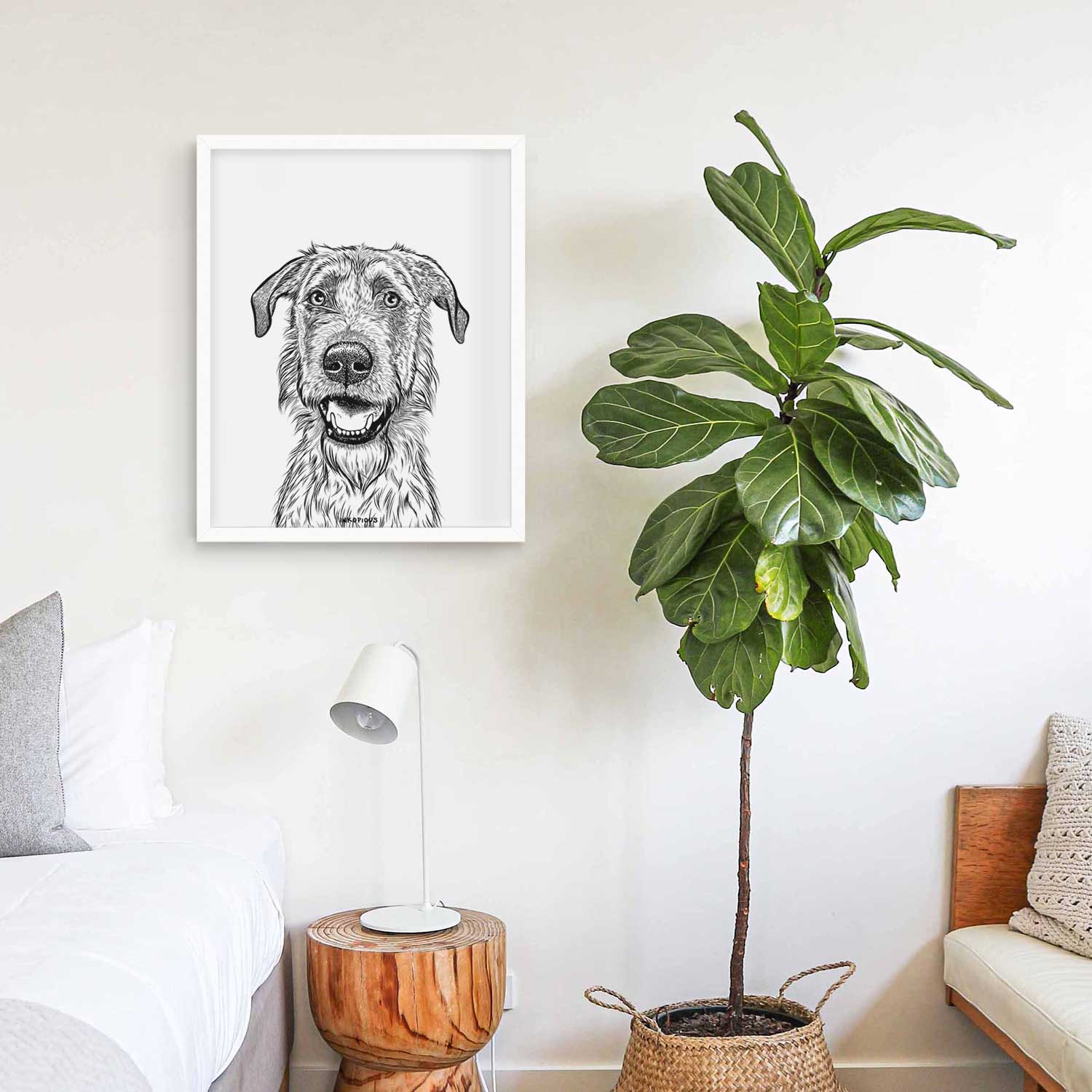 Griffin the Irish Wolfhound Art Print