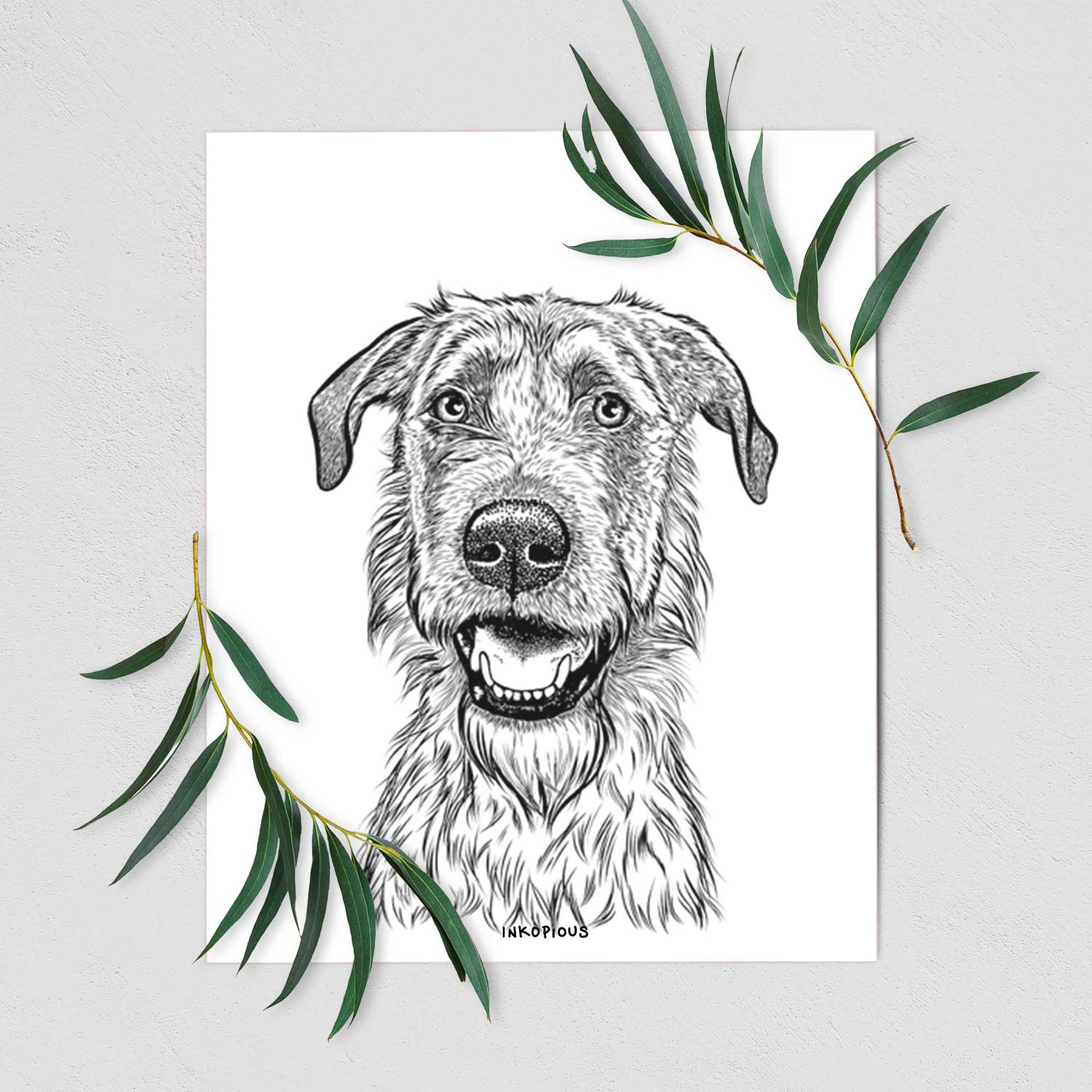 Griffin the Irish Wolfhound Art Print