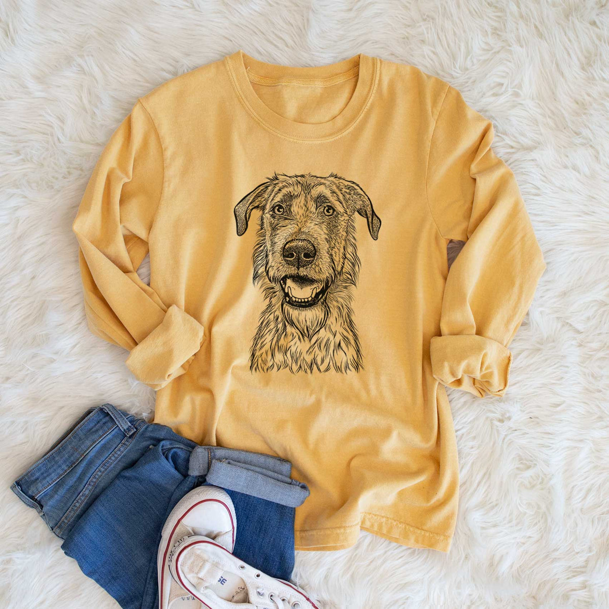 Bare Griffin the Irish Wolfhound - Heavyweight 100% Cotton Long Sleeve