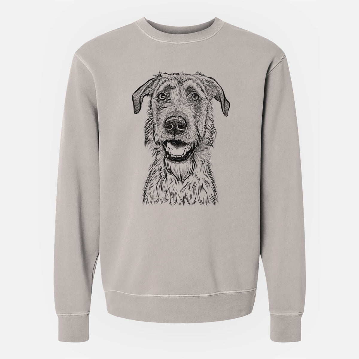 Bare Griffin the Irish Wolfhound - Unisex Pigment Dyed Crew Sweatshirt