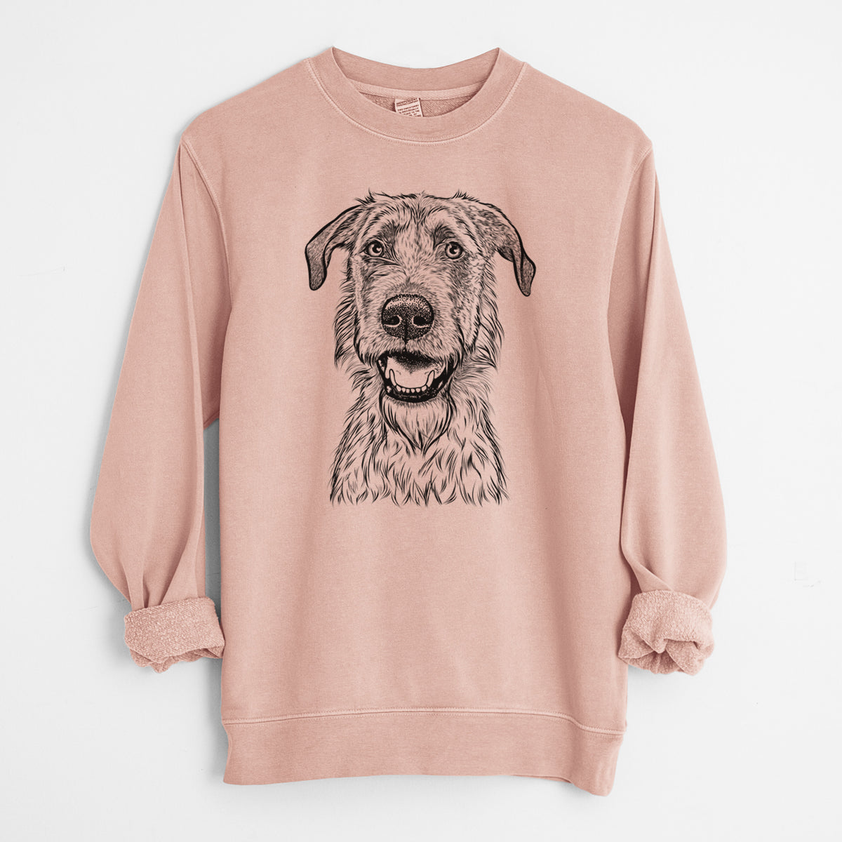 Bare Griffin the Irish Wolfhound - Unisex Pigment Dyed Crew Sweatshirt