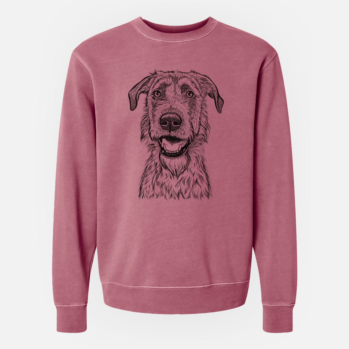 Bare Griffin the Irish Wolfhound - Unisex Pigment Dyed Crew Sweatshirt
