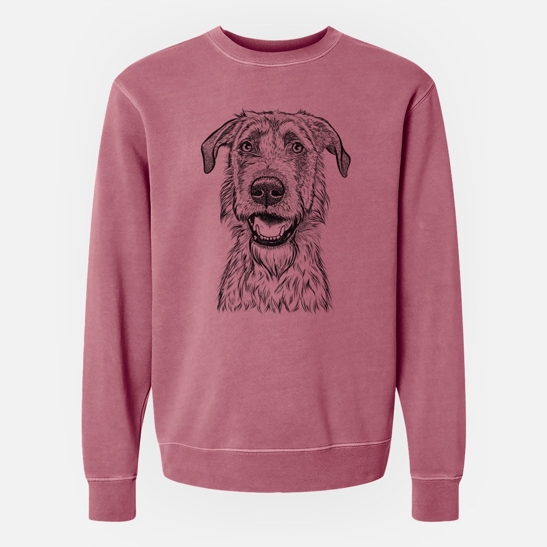 Bare Griffin the Irish Wolfhound - Unisex Pigment Dyed Crew Sweatshirt