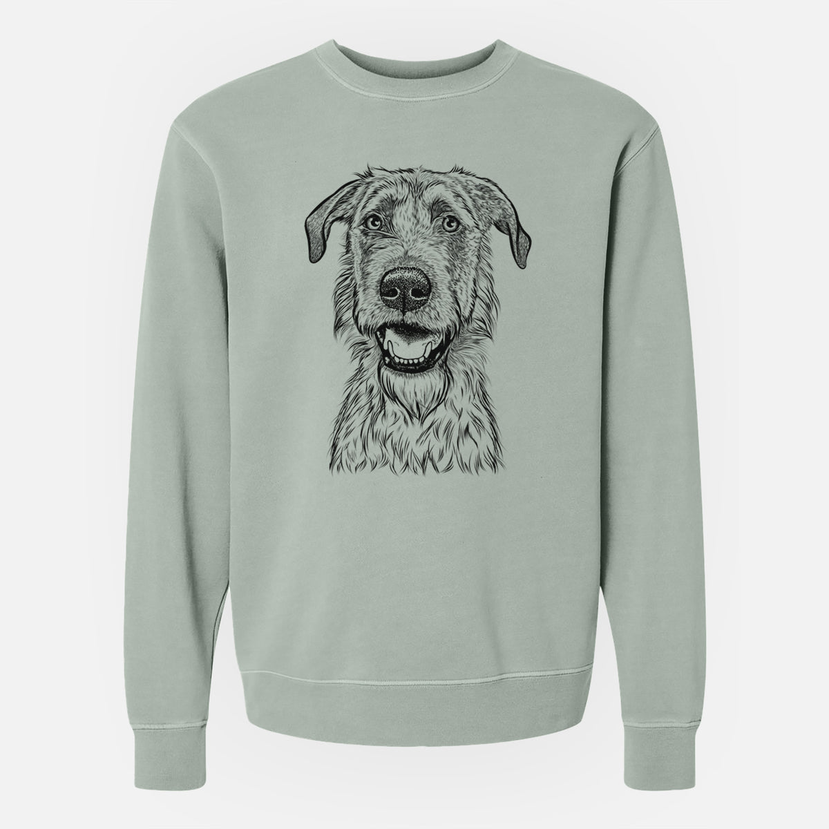 Bare Griffin the Irish Wolfhound - Unisex Pigment Dyed Crew Sweatshirt