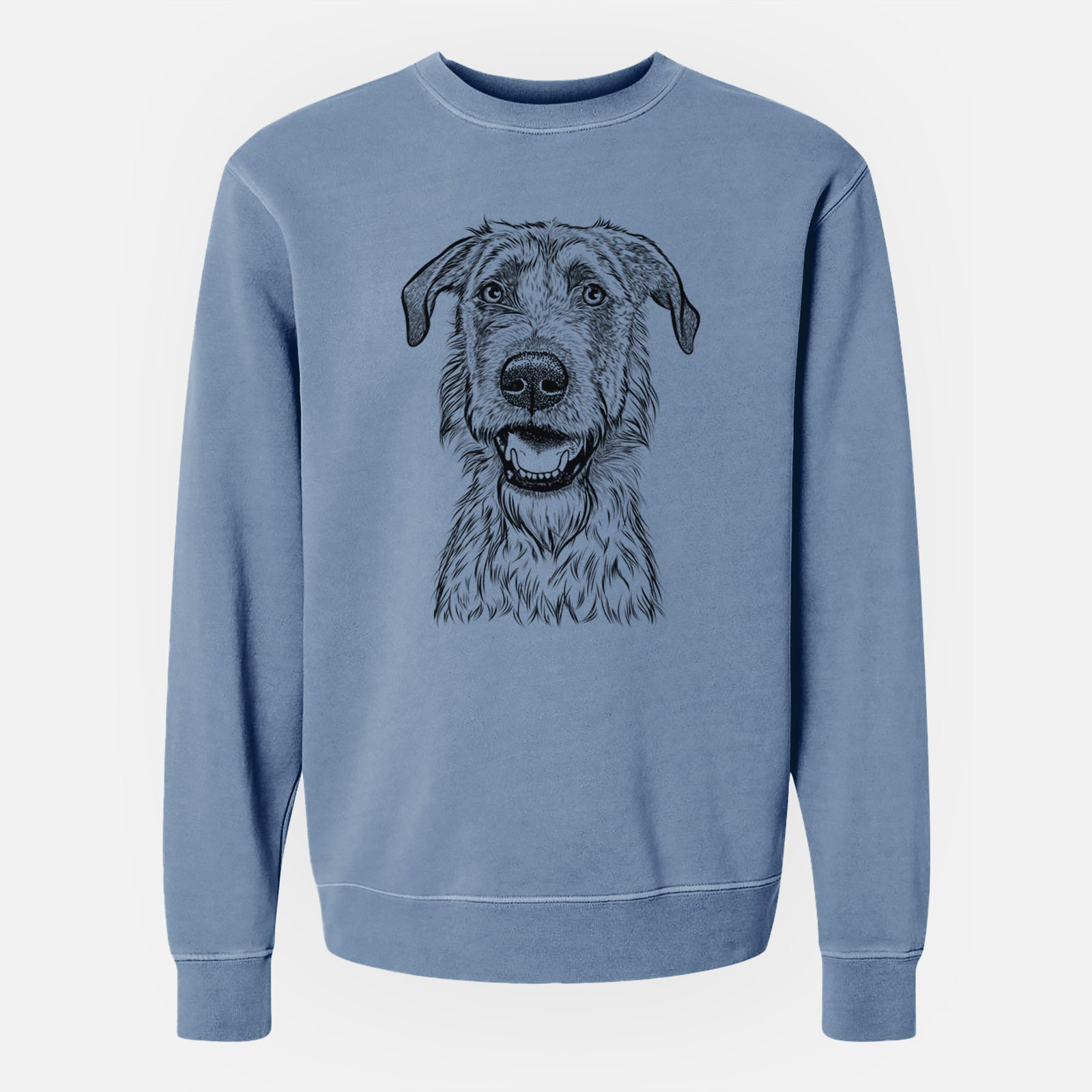 Bare Griffin the Irish Wolfhound - Unisex Pigment Dyed Crew Sweatshirt
