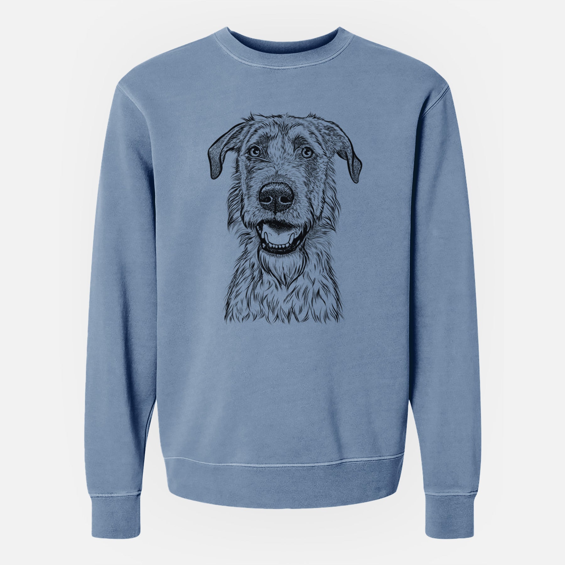 Bare Griffin the Irish Wolfhound - Unisex Pigment Dyed Crew Sweatshirt