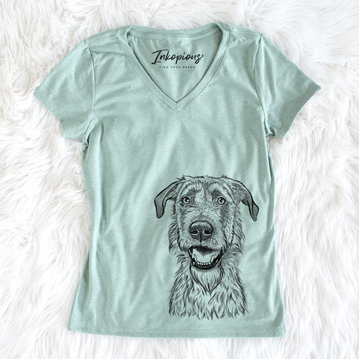 Bare Griffin the Irish Wolfhound - Women's V-neck Shirt