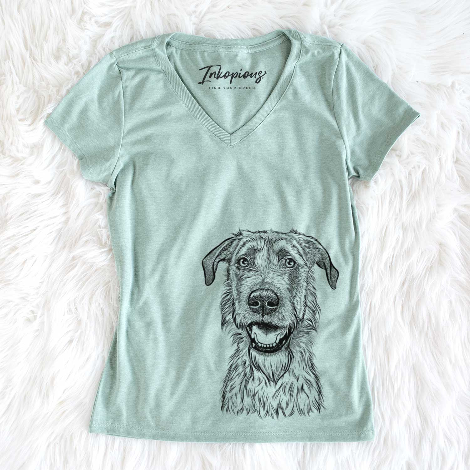 Bare Griffin the Irish Wolfhound - Women's V-neck Shirt