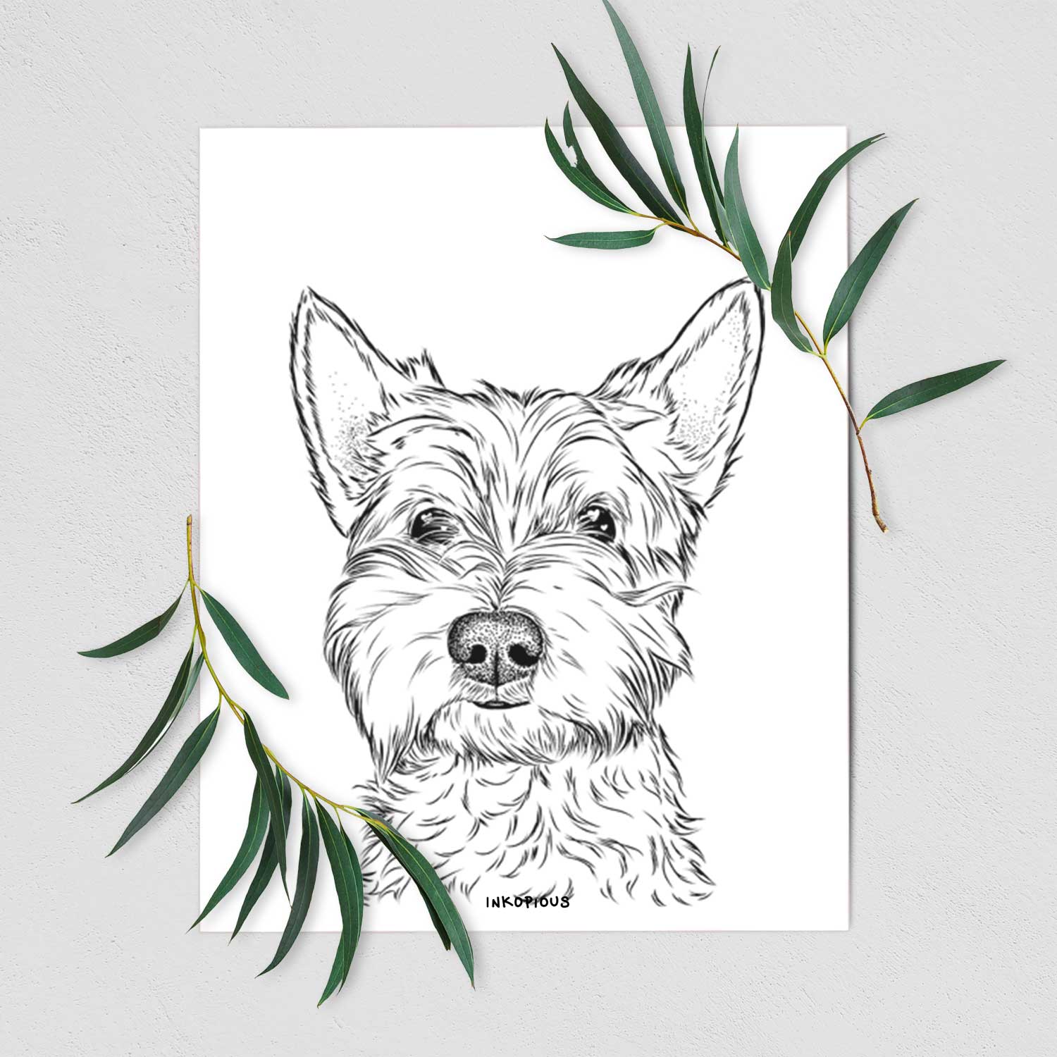 Grizel the West Highland Terrier Art Print