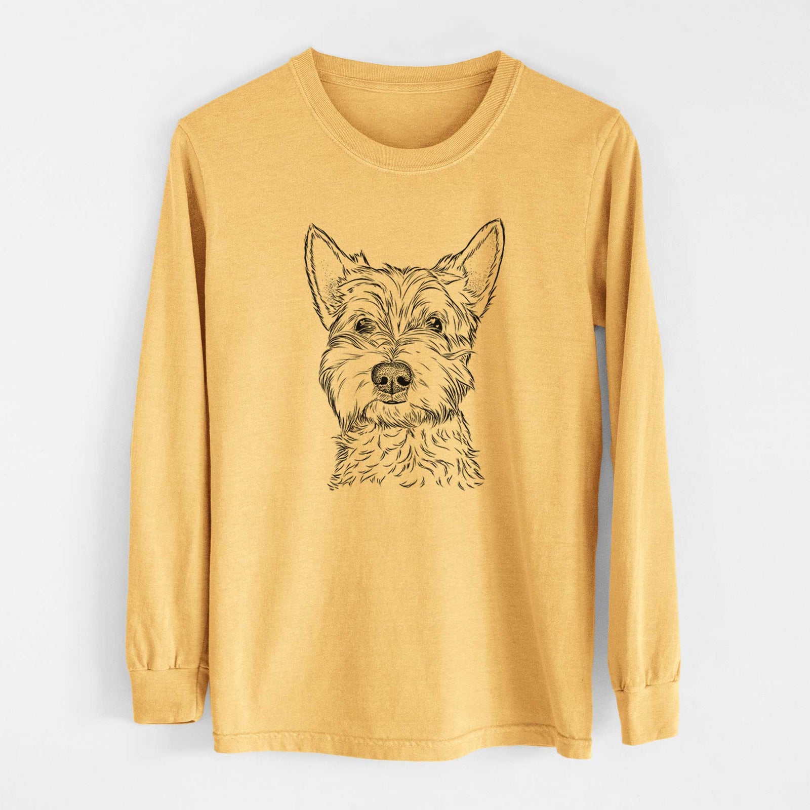 Bare Grizel the West Highland Terrier - Heavyweight 100% Cotton Long Sleeve