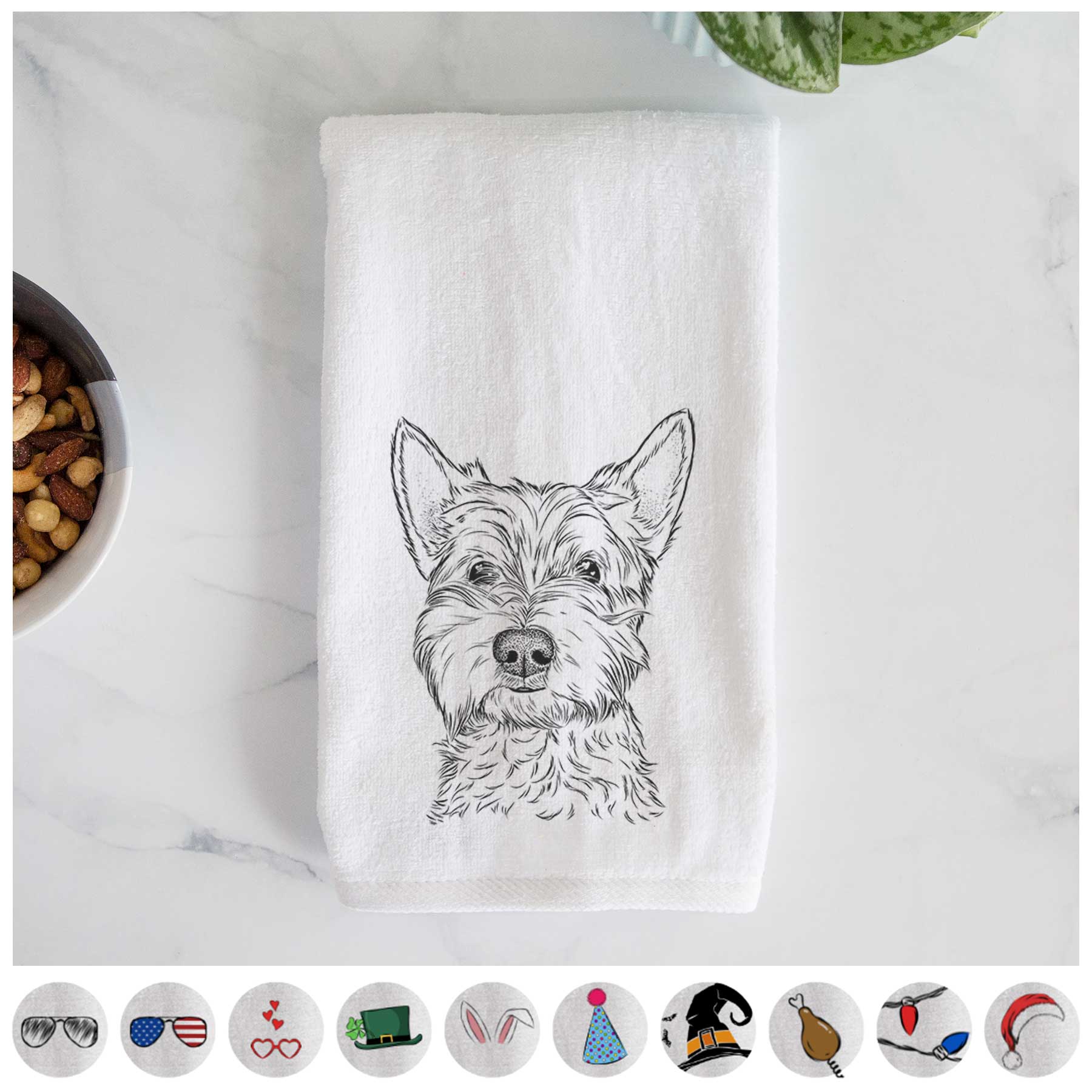 Grizel the West Highland Terrier Hand Towel