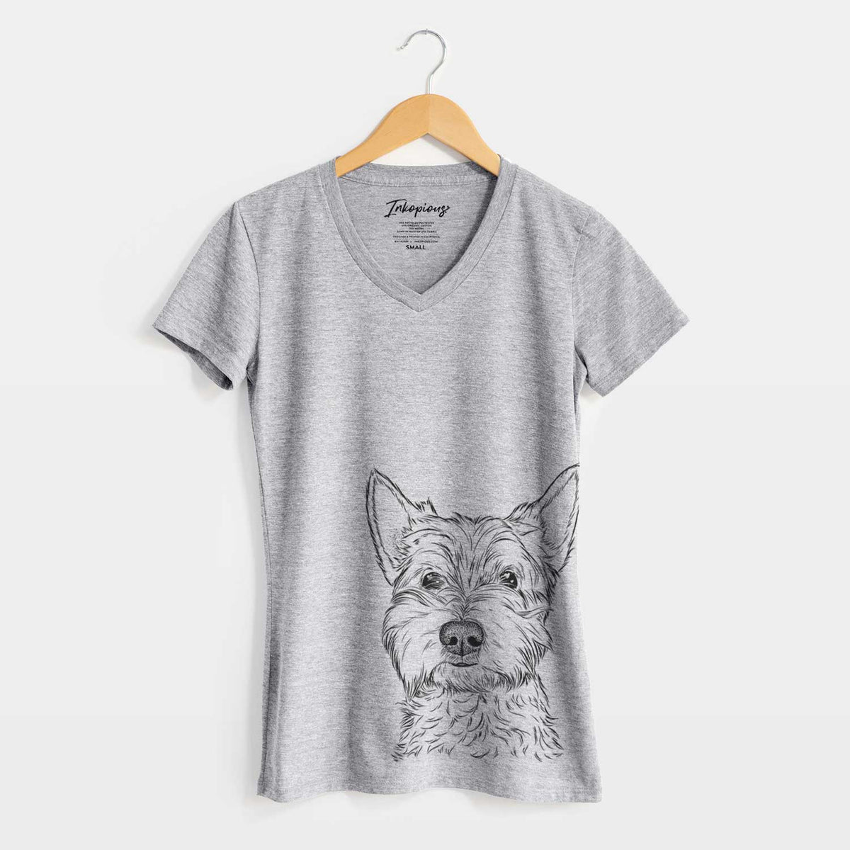 Bare Grizel the West Highland Terrier - Women's V-neck Shirt