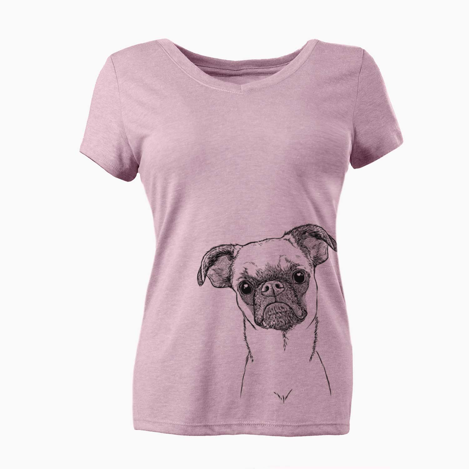 Bare Groot the Brussels Griffon - Women's V-neck Shirt