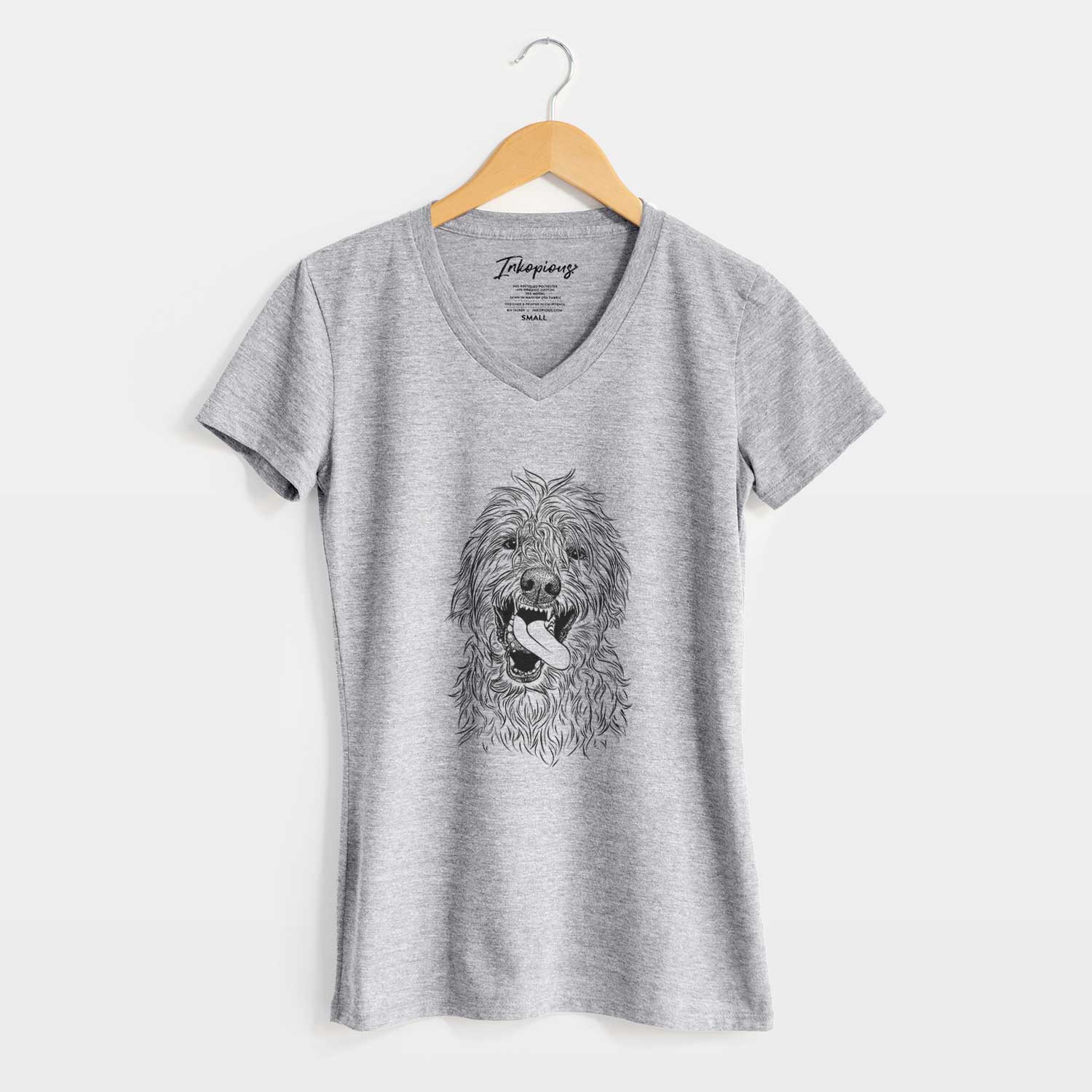 Bare Groot the Irish Wolfhound - Women's V-neck Shirt