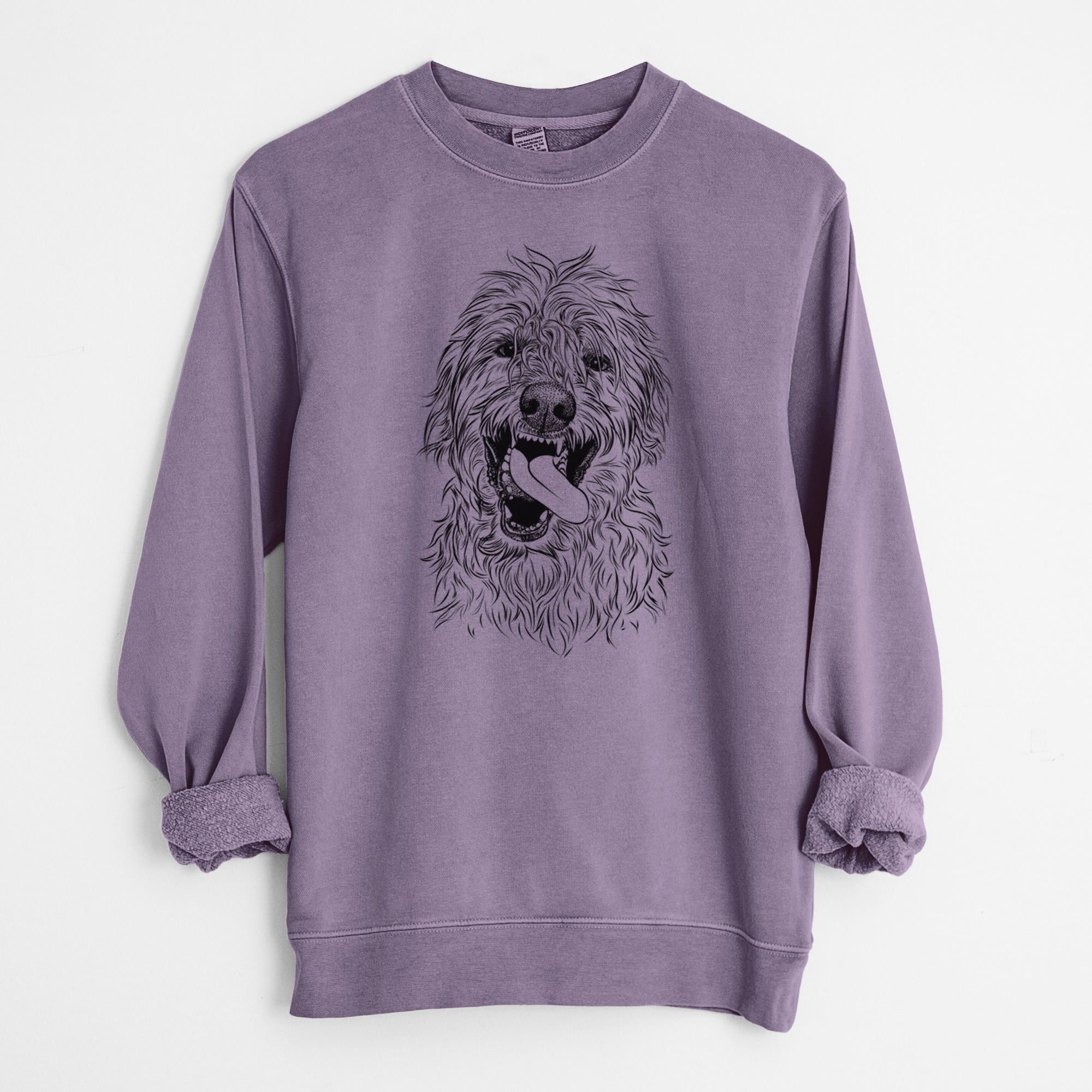 Bare Groot the Irish Wolfhound - Unisex Pigment Dyed Crew Sweatshirt