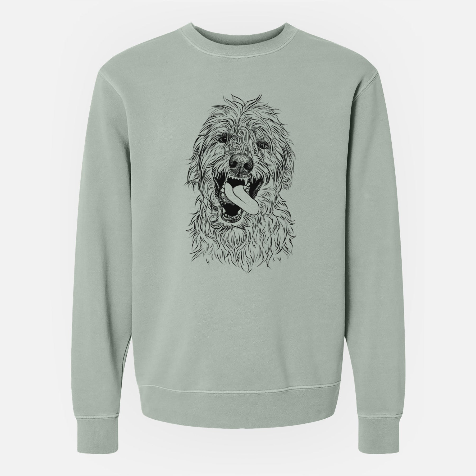 Bare Groot the Irish Wolfhound - Unisex Pigment Dyed Crew Sweatshirt