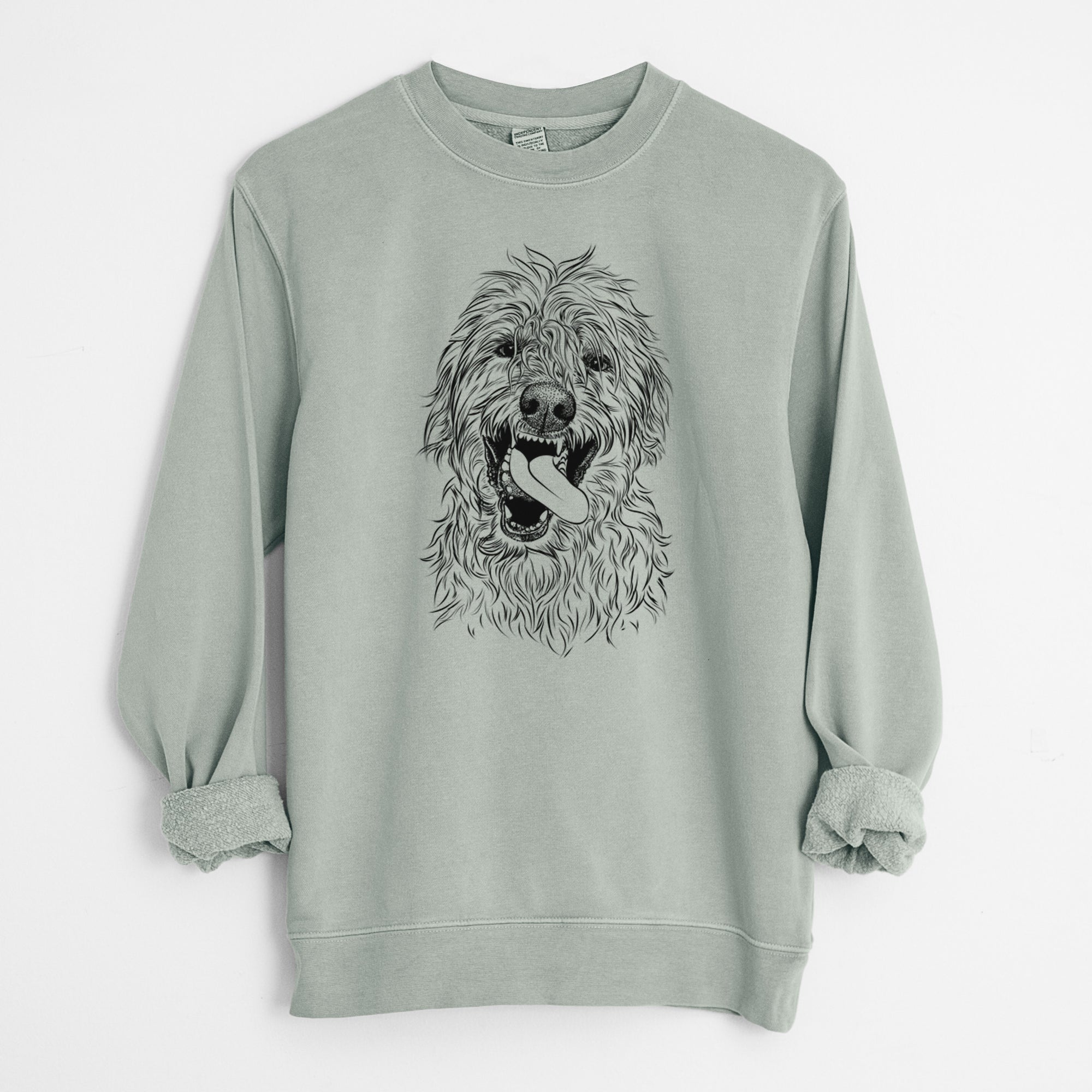 Bare Groot the Irish Wolfhound - Unisex Pigment Dyed Crew Sweatshirt