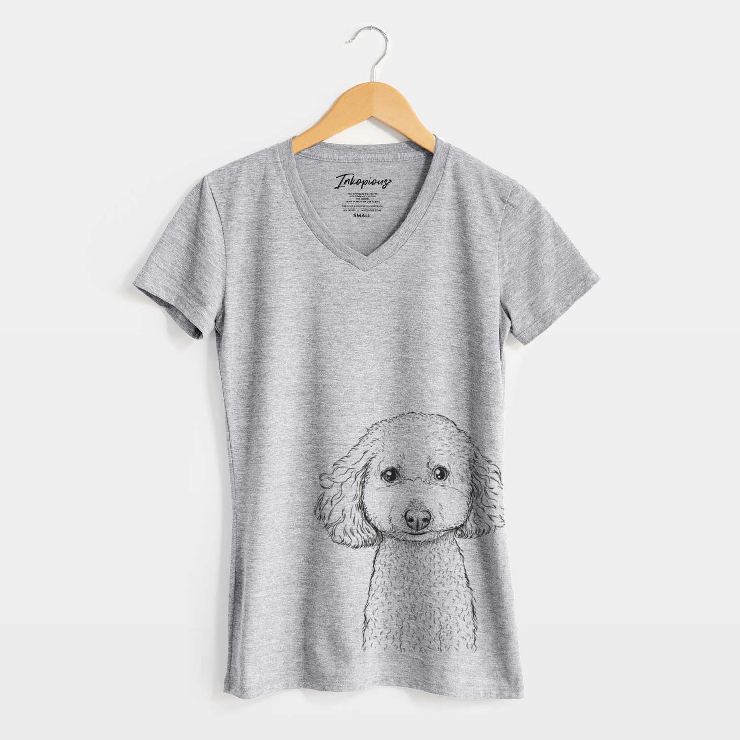 Bare Guinness the Toy Poodle Mix - Women's V-neck Shirt