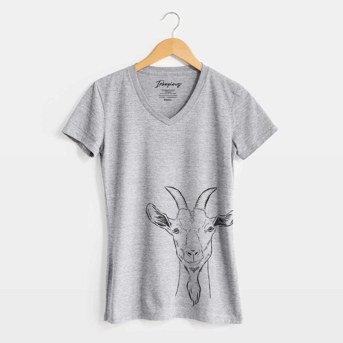 Bare Gunnar the Goat - Women's V-neck Shirt