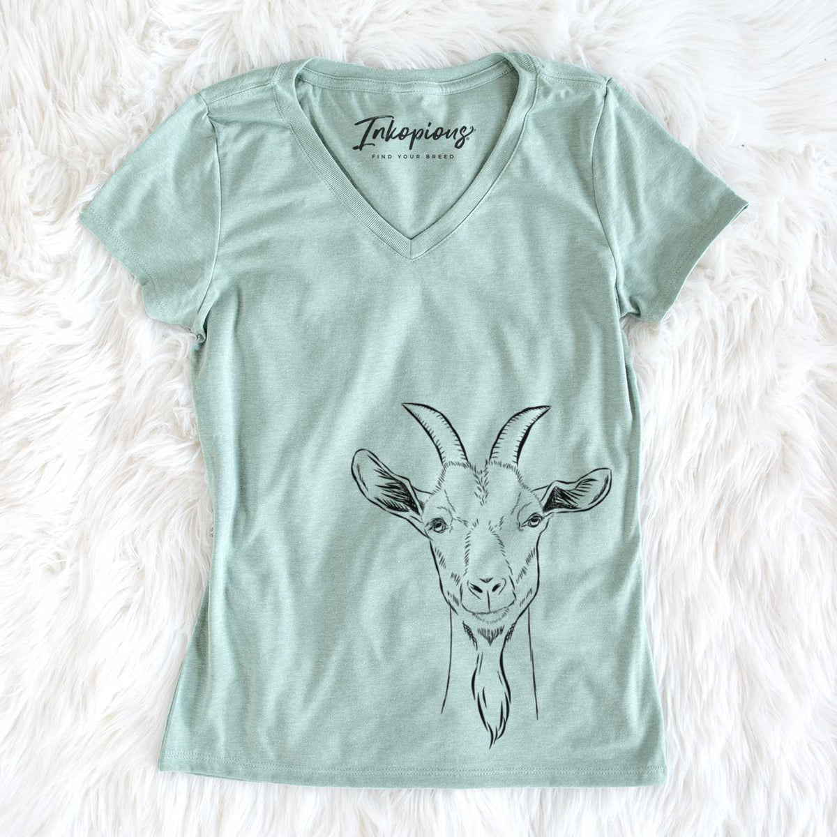 Bare Gunnar the Goat - Women's V-neck Shirt