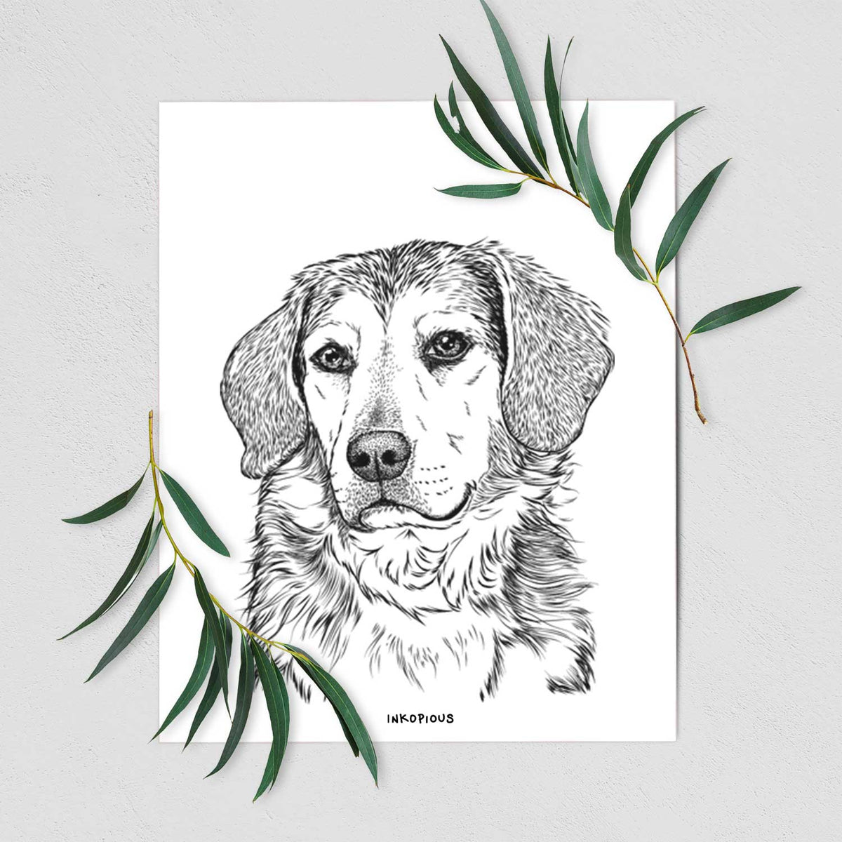 Gunner the Beagle Mix Art Print