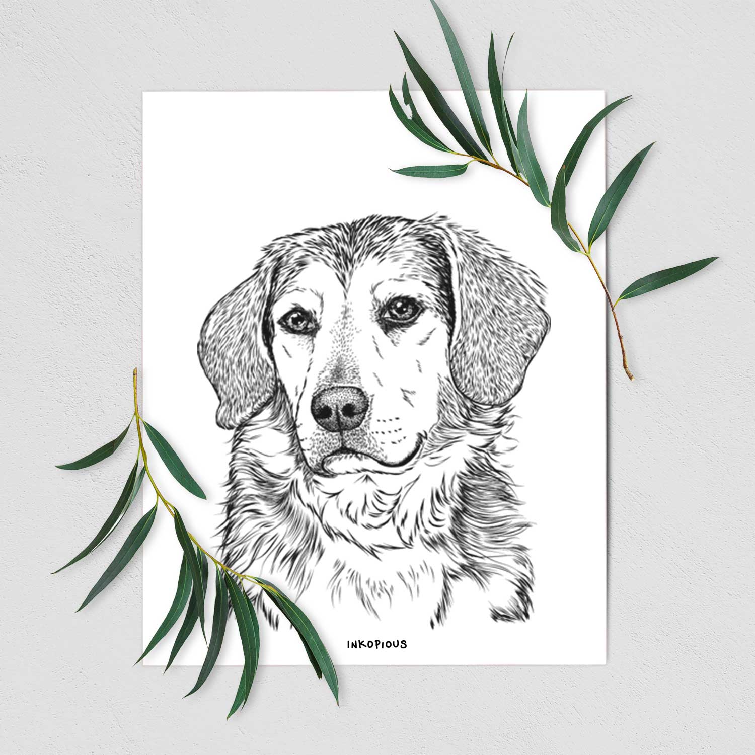 Gunner the Beagle Mix Art Print