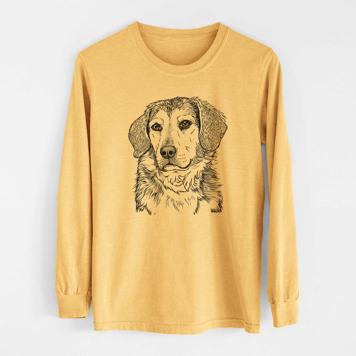 Bare Gunner the Beagle Mix - Heavyweight 100% Cotton Long Sleeve