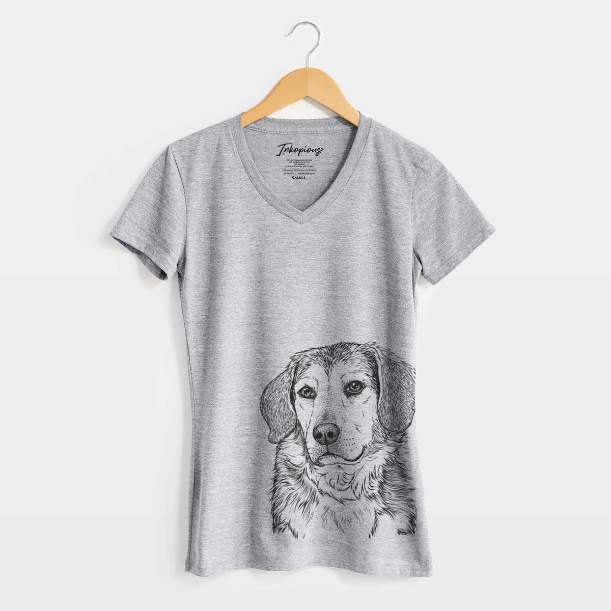 Bare Gunner the Beagle Mix - Women's V-neck Shirt
