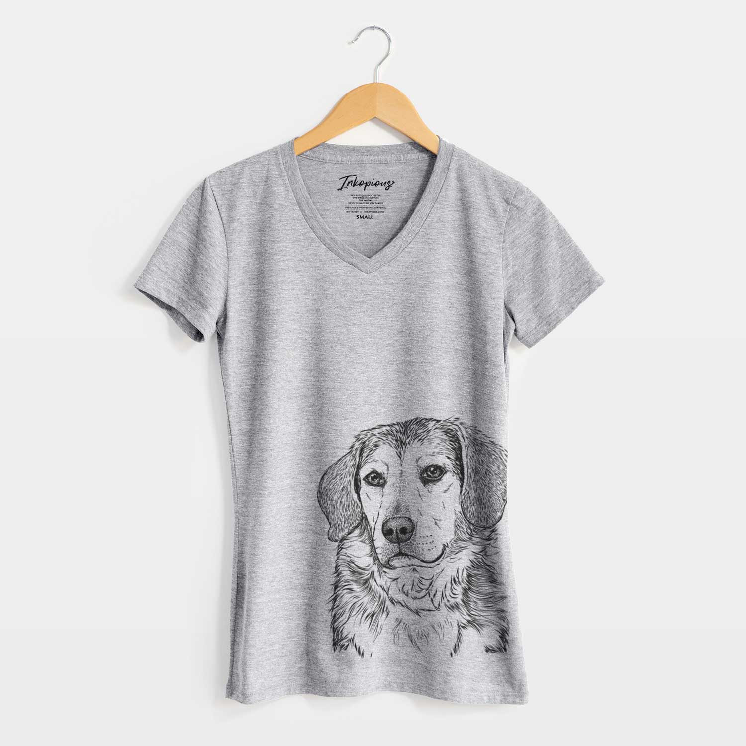 Bare Gunner the Beagle Mix - Women's V-neck Shirt