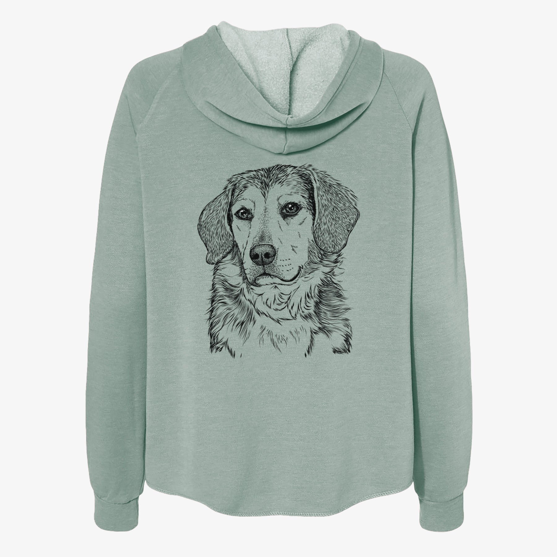 Gunner the Beagle Mix - Women's Cali Wave Zip-Up Sweatshirt