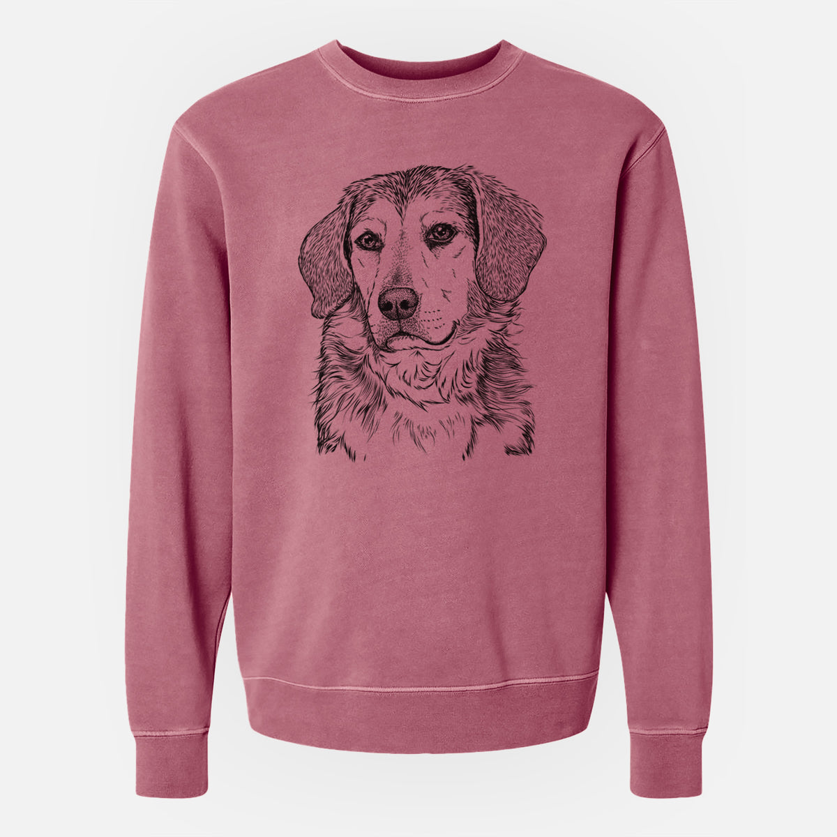 Bare Gunner the Beagle Mix - Unisex Pigment Dyed Crew Sweatshirt