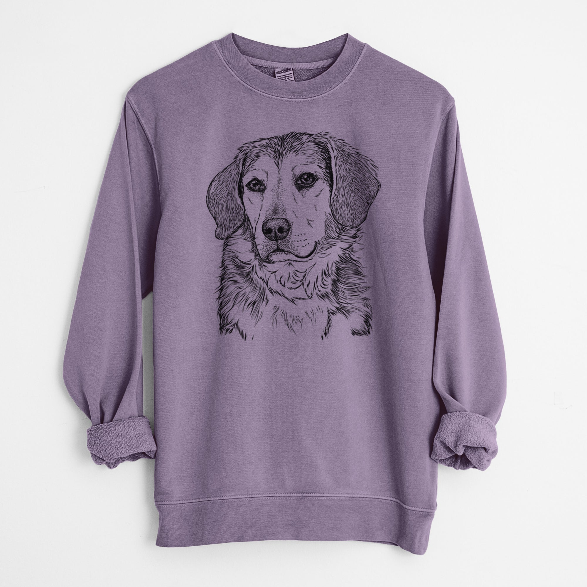 Bare Gunner the Beagle Mix - Unisex Pigment Dyed Crew Sweatshirt