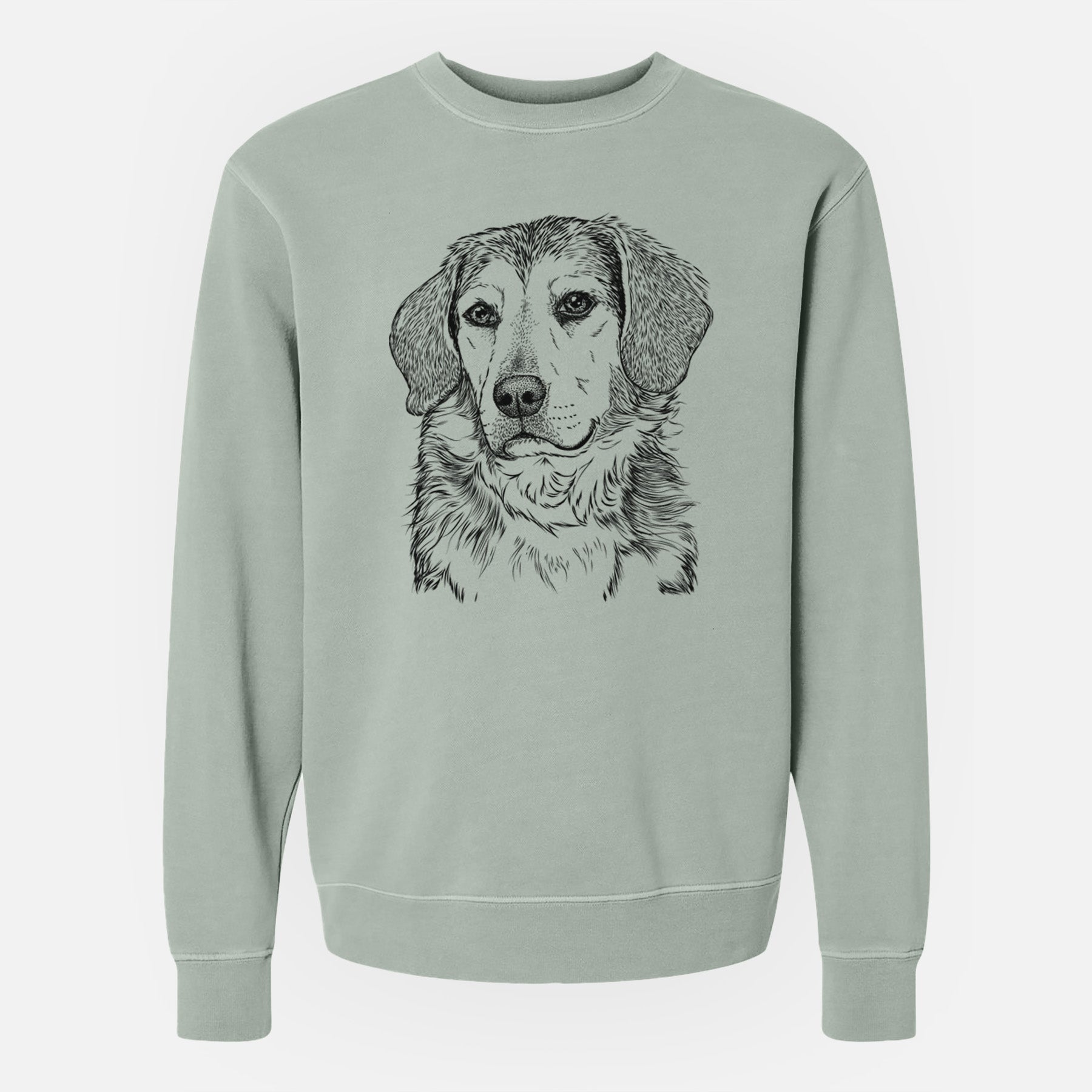 Bare Gunner the Beagle Mix - Unisex Pigment Dyed Crew Sweatshirt