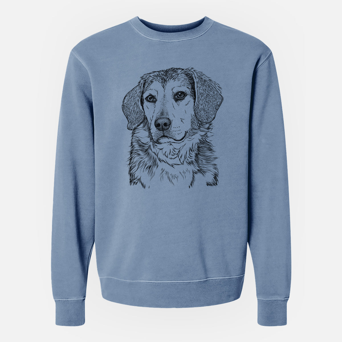 Bare Gunner the Beagle Mix - Unisex Pigment Dyed Crew Sweatshirt