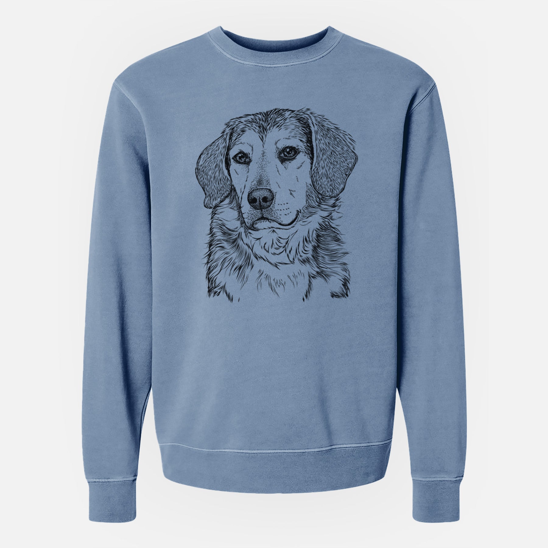Bare Gunner the Beagle Mix - Unisex Pigment Dyed Crew Sweatshirt