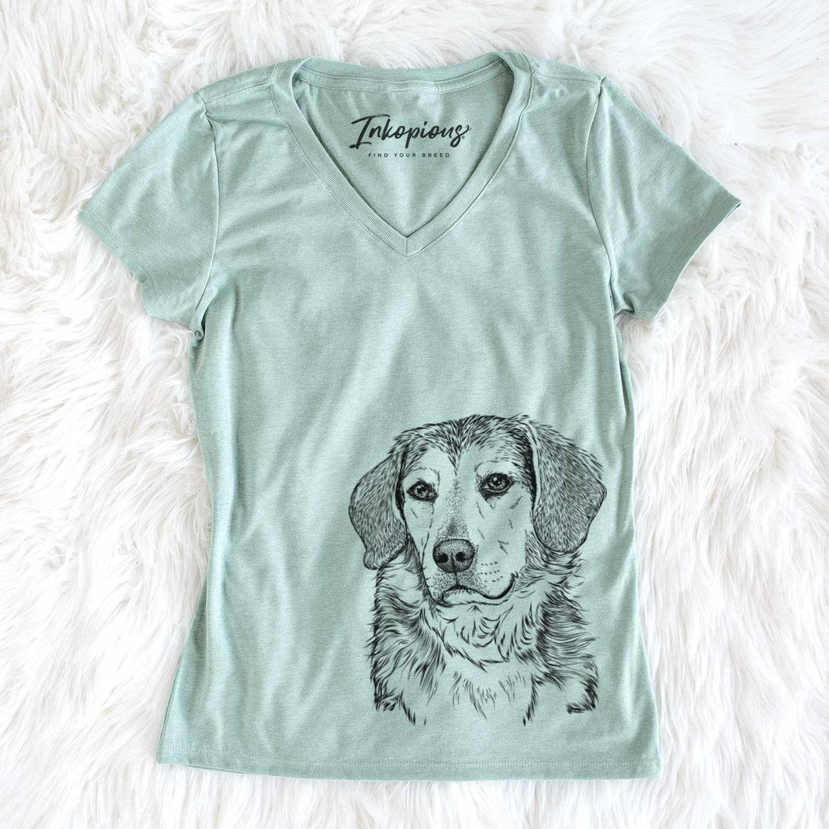 Bare Gunner the Beagle Mix - Women's V-neck Shirt