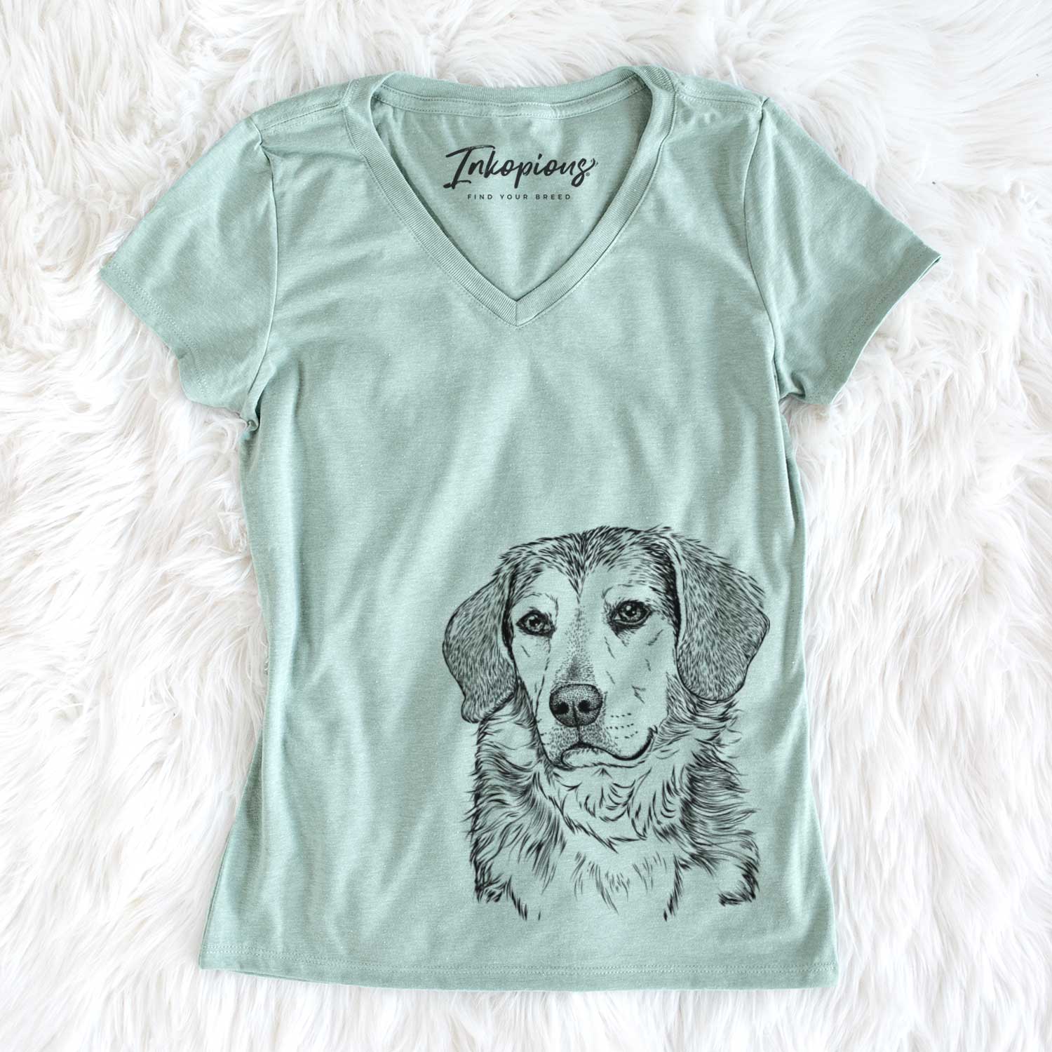 Bare Gunner the Beagle Mix - Women's V-neck Shirt