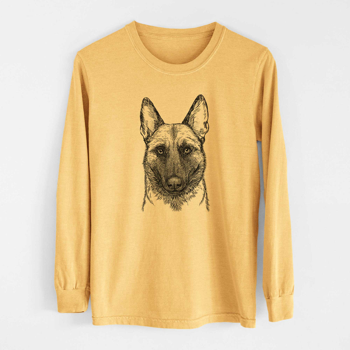 Bare Gunther the Belgian Malinois - Heavyweight 100% Cotton Long Sleeve