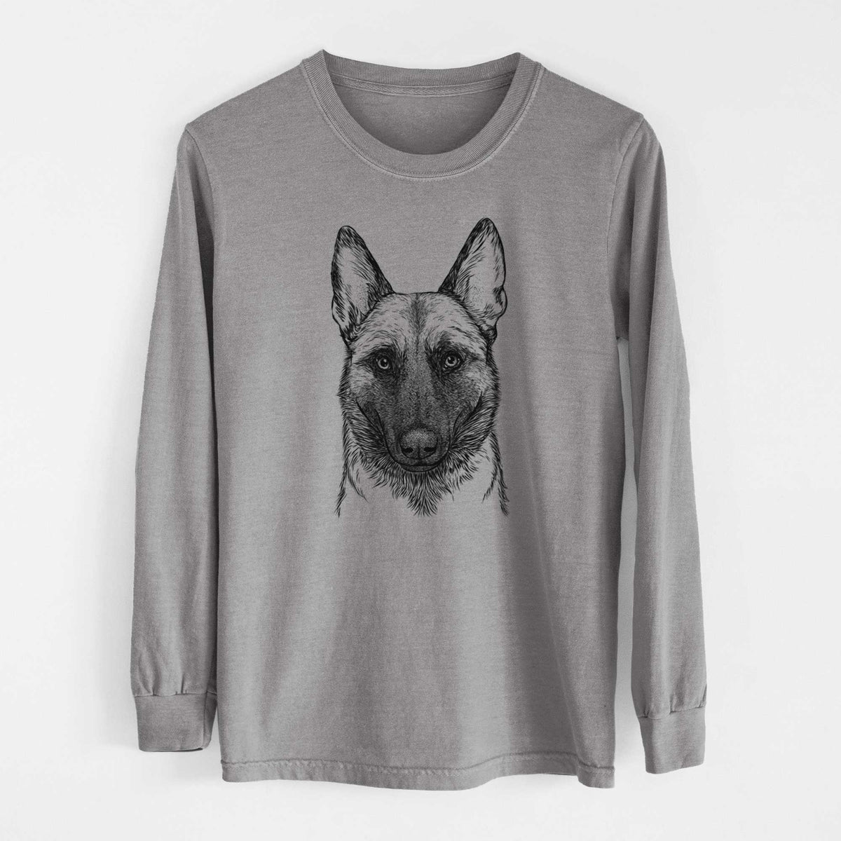Bare Gunther the Belgian Malinois - Heavyweight 100% Cotton Long Sleeve