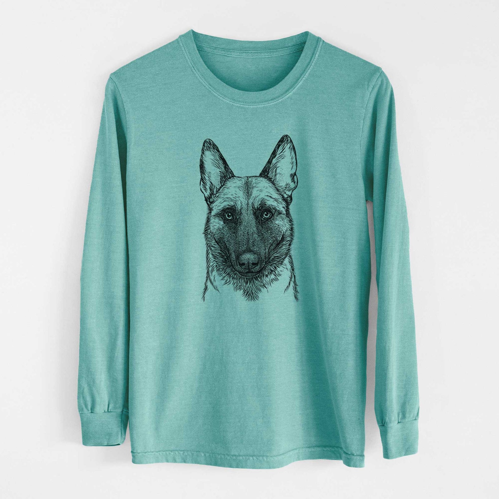 Bare Gunther the Belgian Malinois - Heavyweight 100% Cotton Long Sleeve