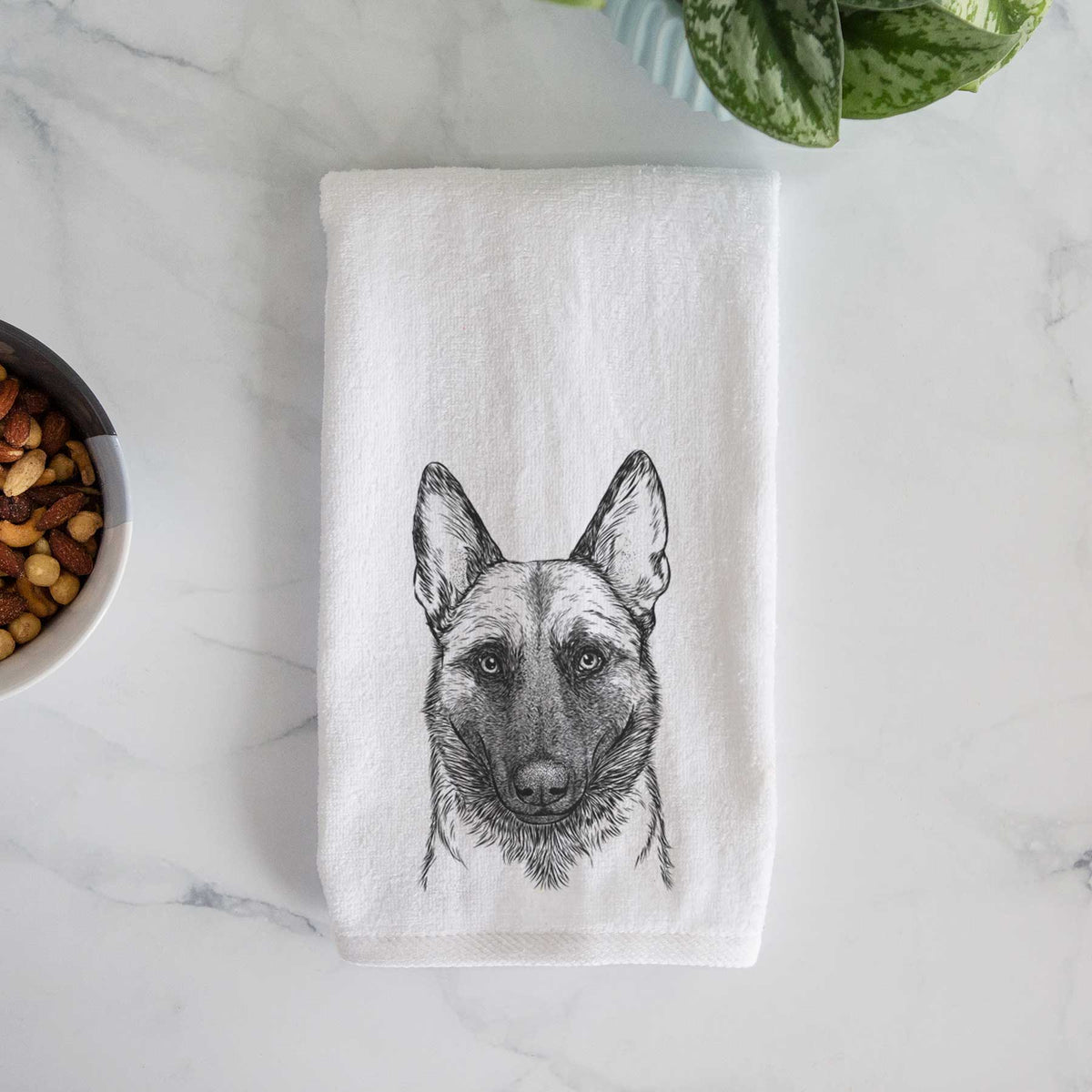 Gunther the Belgian Malinois Decorative Hand Towel