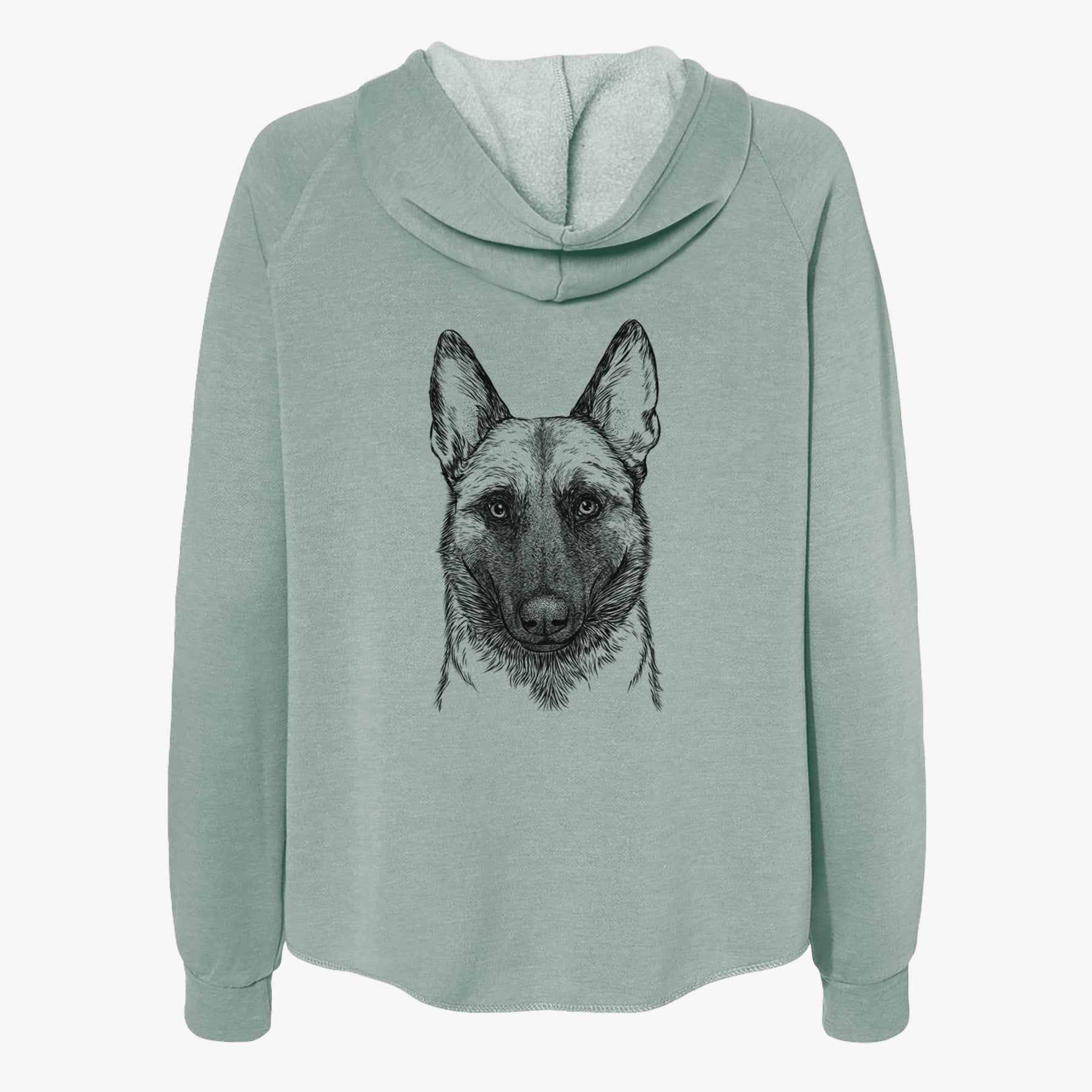 Gunther the Belgian Malinois - Women's Cali Wave Zip-Up Sweatshirt