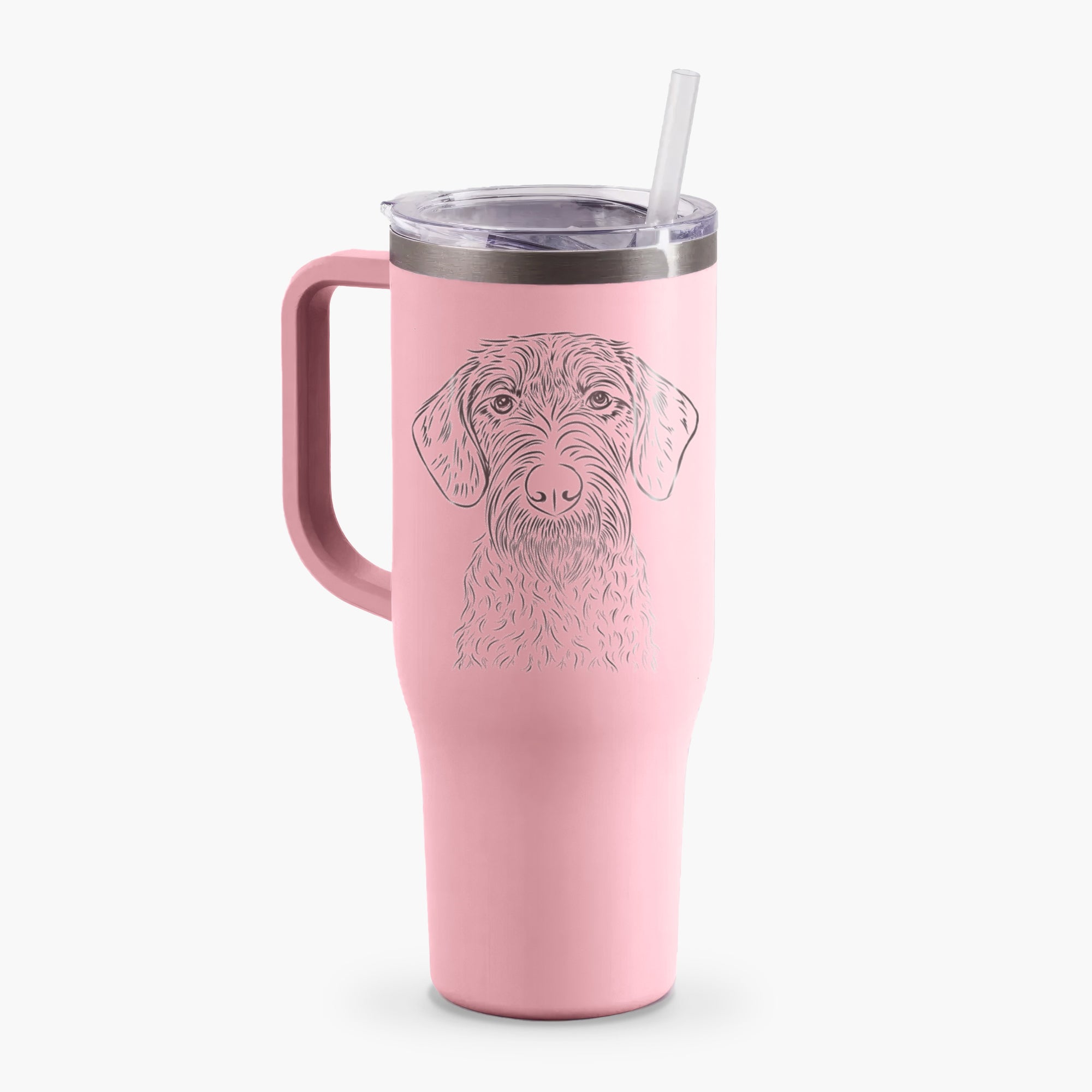 Gus the German Wirehaired Pointer - 40oz Tumbler with Handle