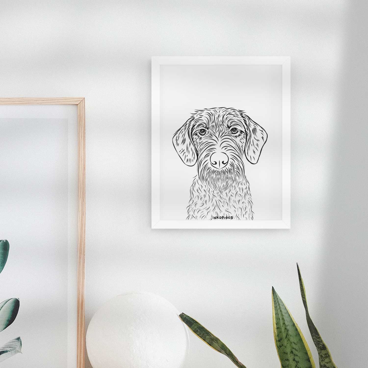 Gus the German Wirehaired Pointer Art Print